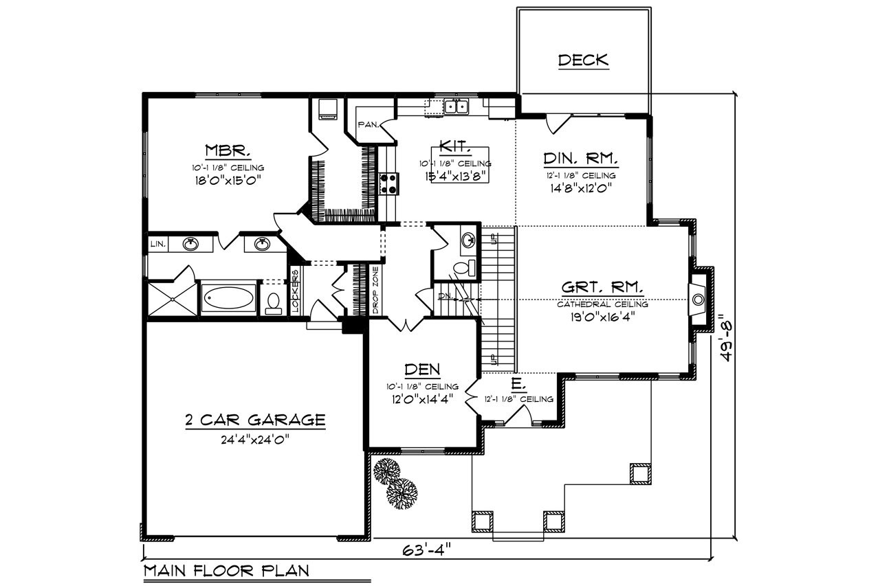 Craftsman House Plan - 35331 - 1st Floor Plan