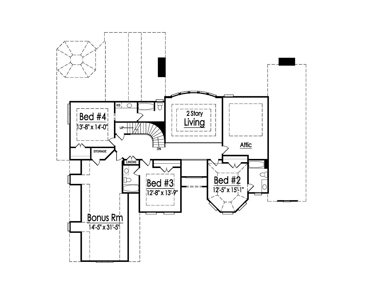 Secondary Image - European House Plan - 35409 - 2nd Floor Plan