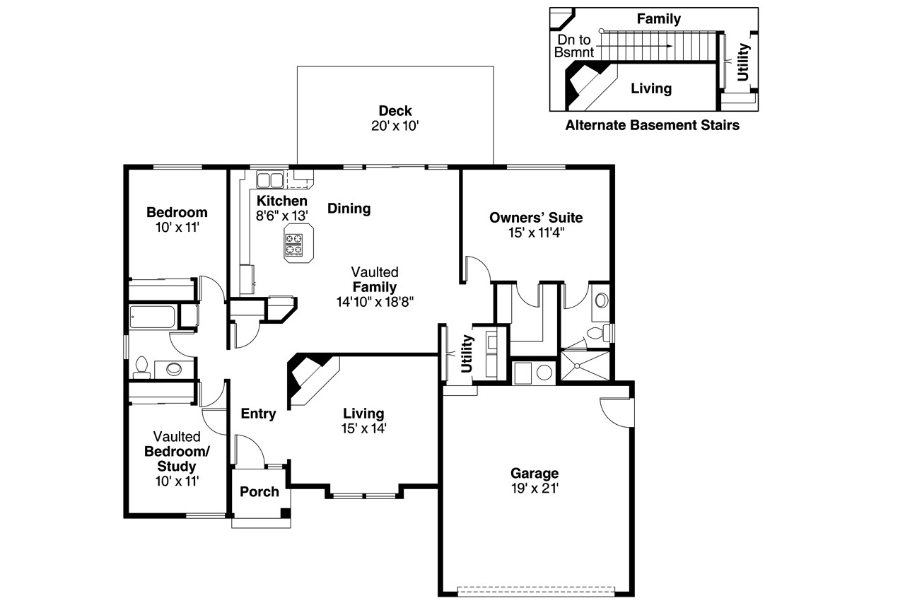 Traditional House Plan - Phoenix 35444 - 1st Floor Plan