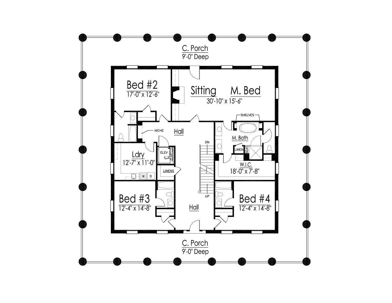 Classic House Plan - 35553 - 2nd Floor Plan