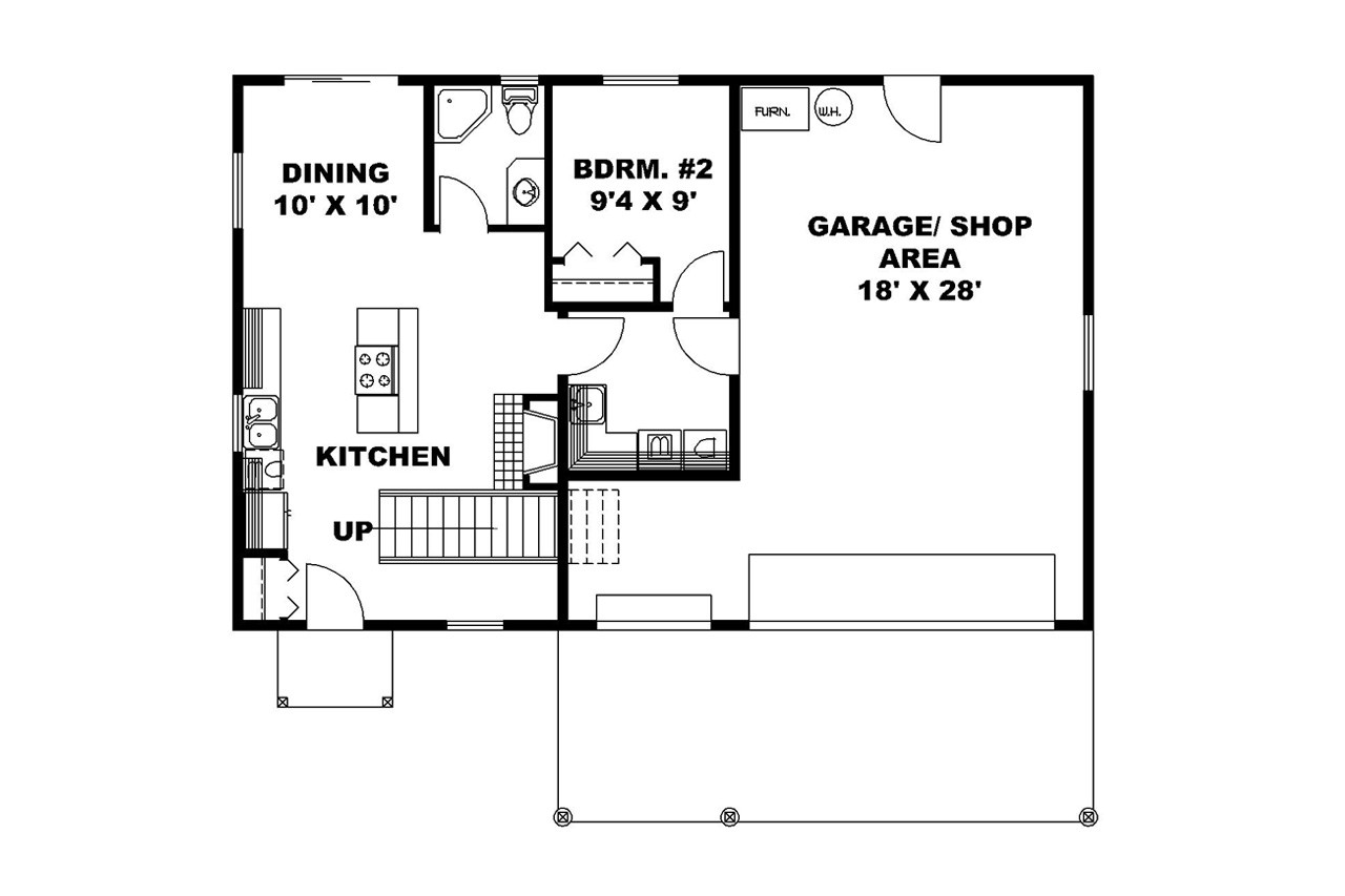 Contemporary House Plan - 35667 - 1st Floor Plan