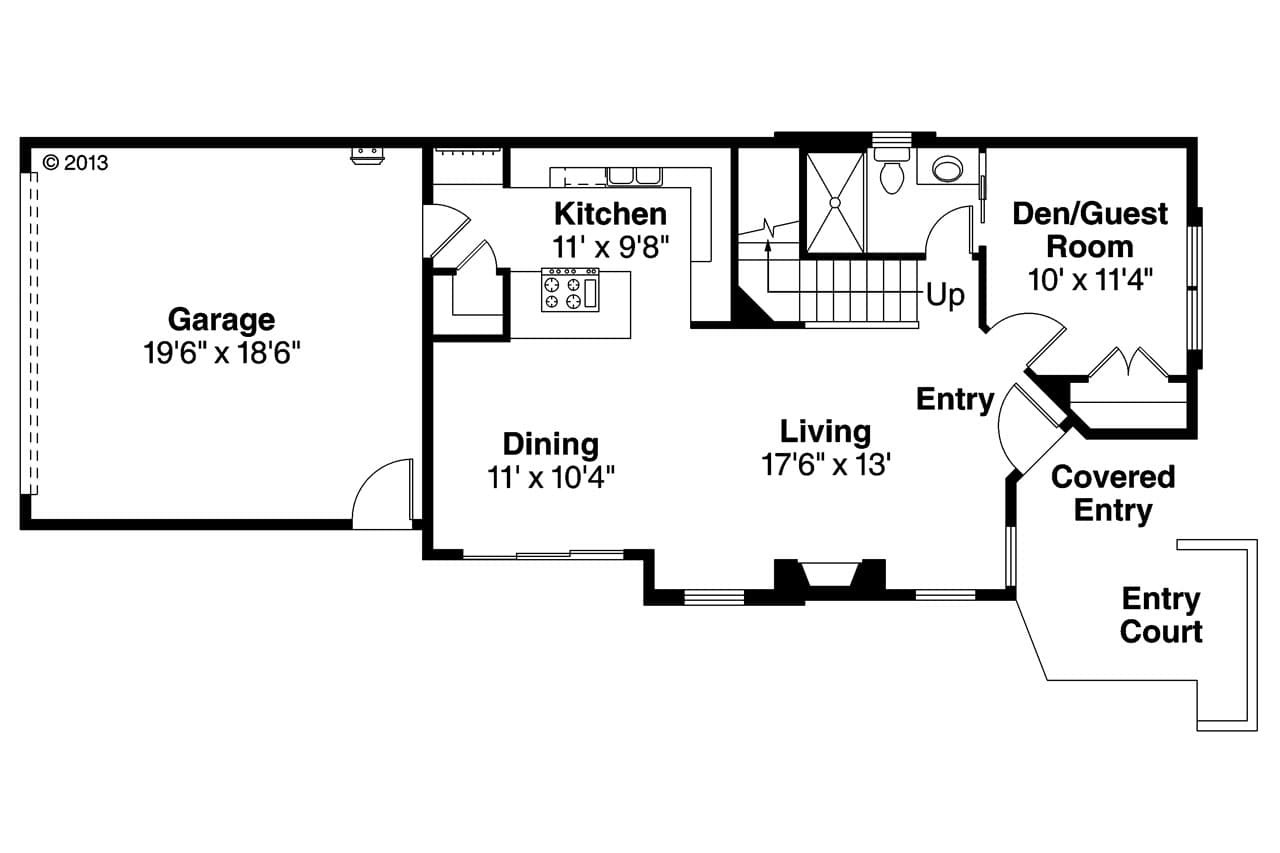 Contemporary House Plan - Alder Ridge 35959 - 1st Floor Plan