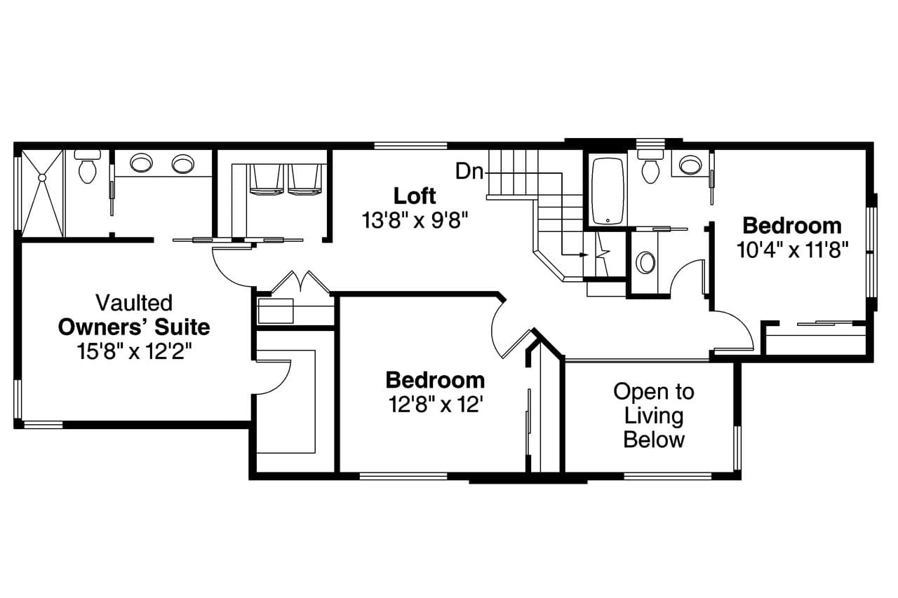 Contemporary House Plan - Alder Ridge 35959 - 2nd Floor Plan