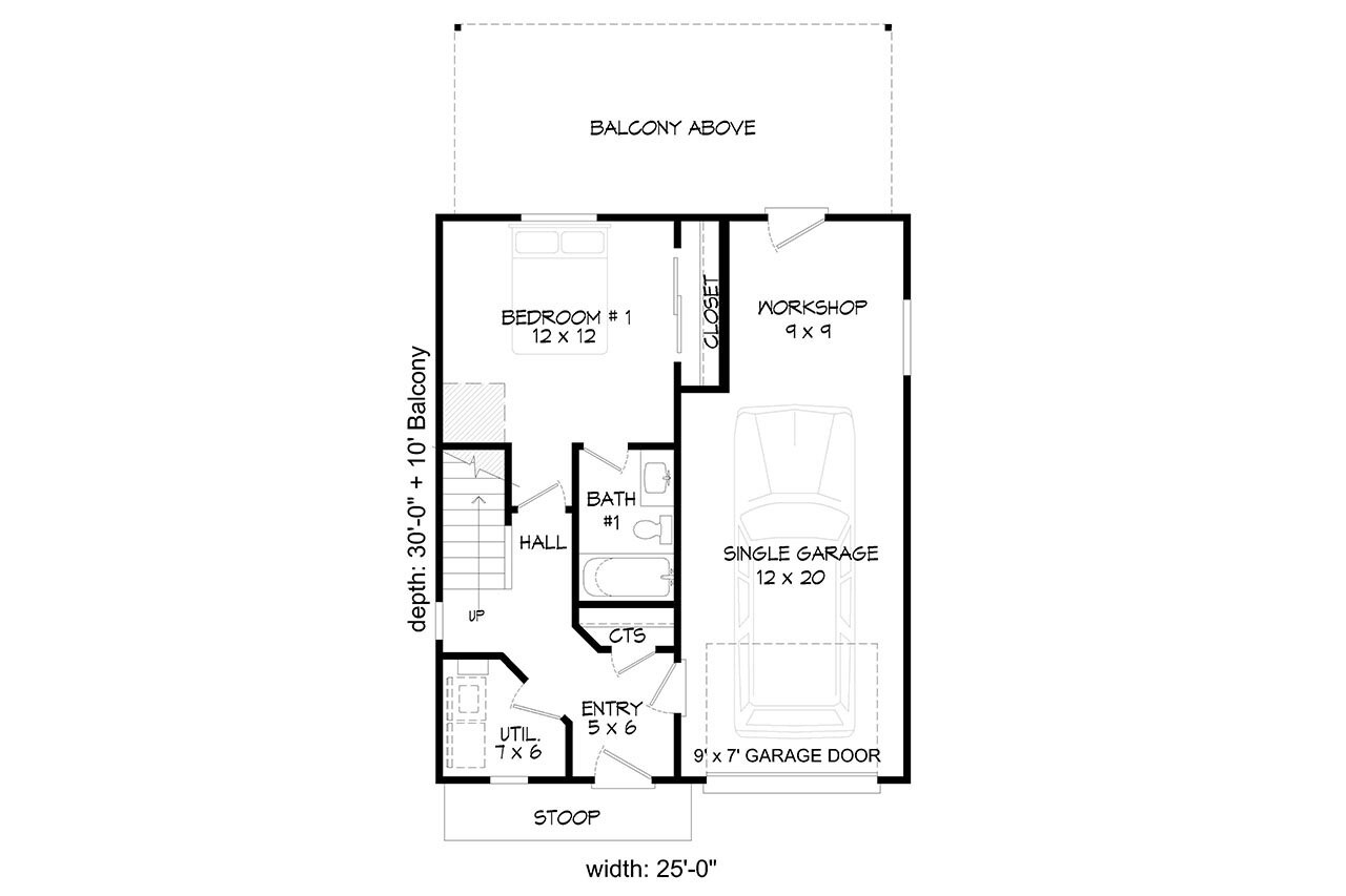 Modern House Plan - Lamberton Place 36015 - 1st Floor Plan