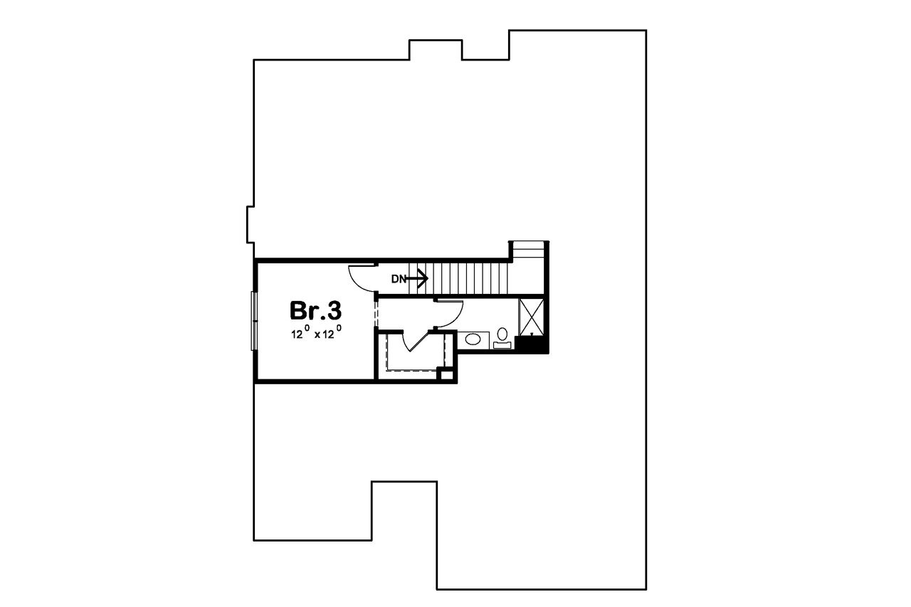 Craftsman House Plan - Telluride Gable FB 36193 - 2nd Floor Plan