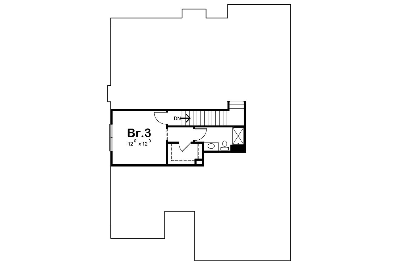 Craftsman House Plan - Telluride Gable FB 36193 - 2nd Floor Plan
