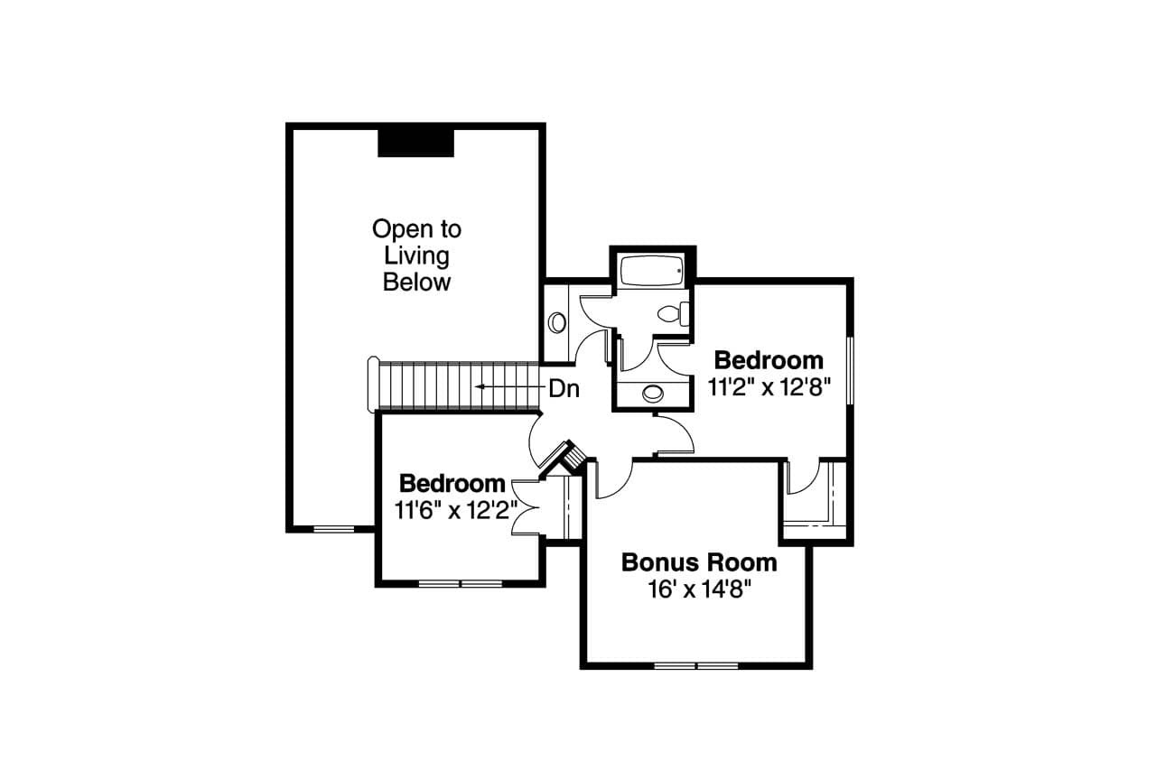 Secondary Image - Craftsman House Plan - Scarborough 36497 - 2nd Floor Plan