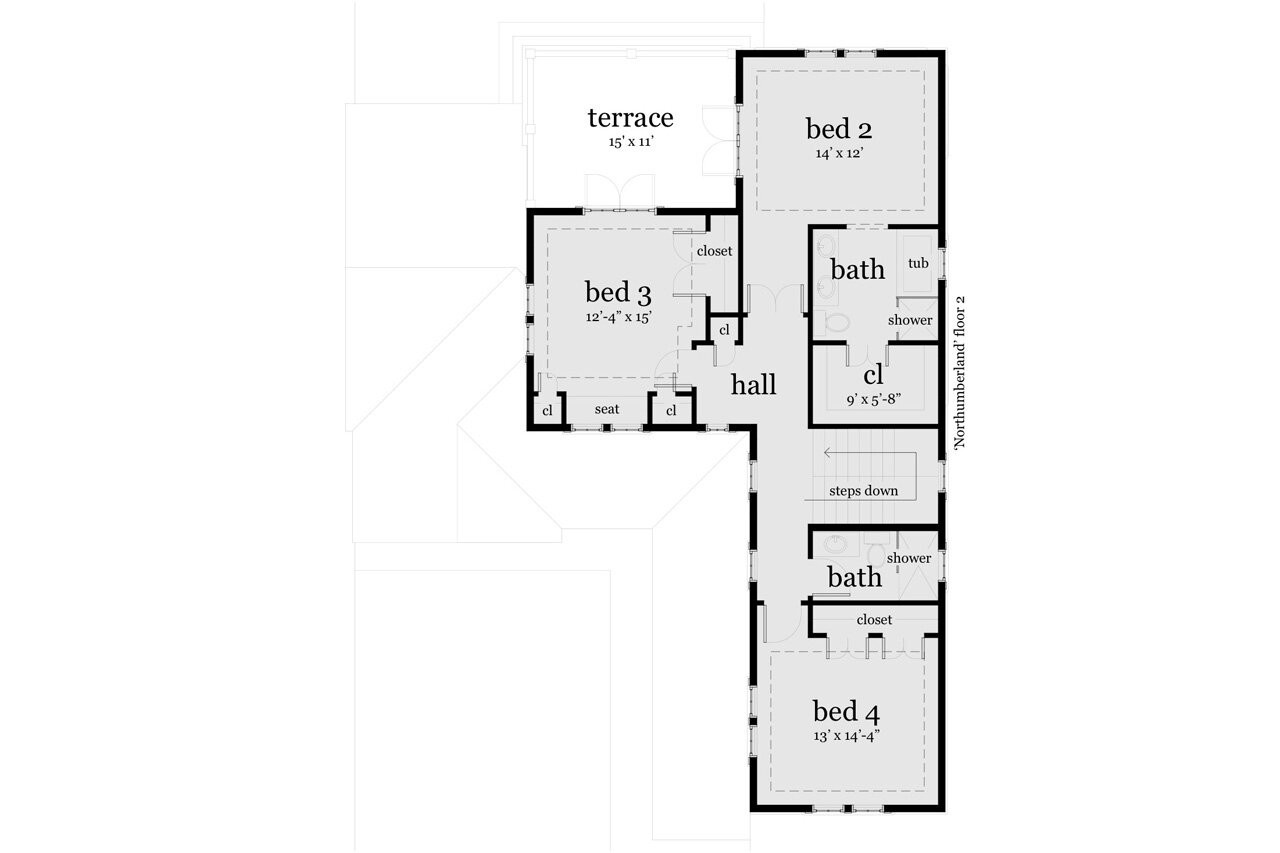 Secondary Image - Farmhouse House Plan - Northumberland 36506 - 2nd Floor Plan