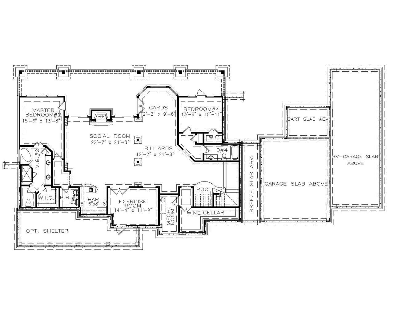 Traditional House Plan - Lodgemont 36583 - Basement Floor Plan