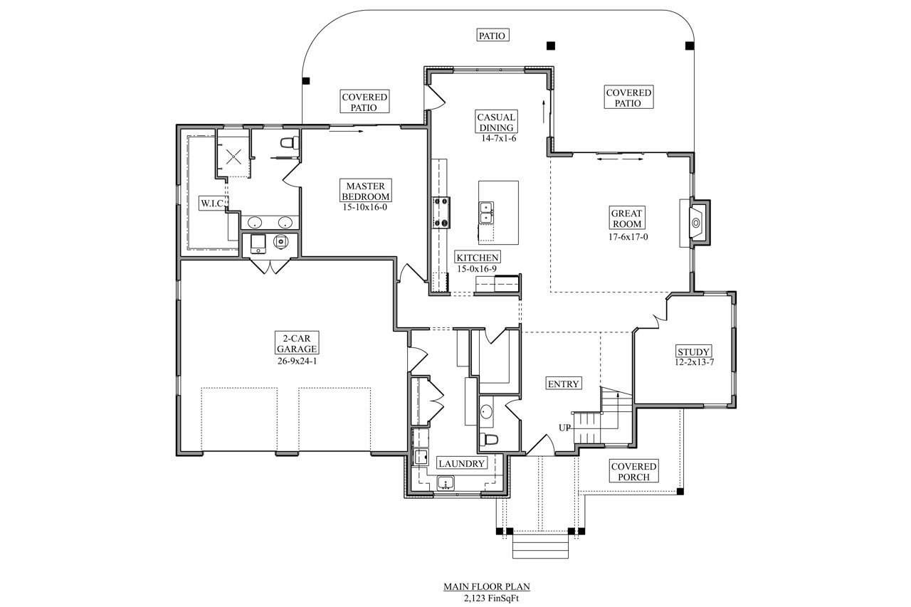 Craftsman House Plan - Arina Bay 36903 - 1st Floor Plan