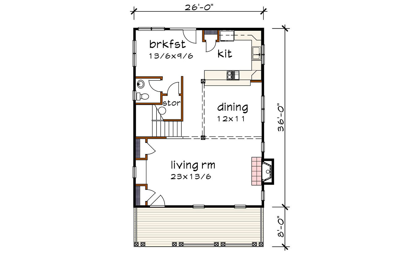 Country House Plan - 36943 - 1st Floor Plan
