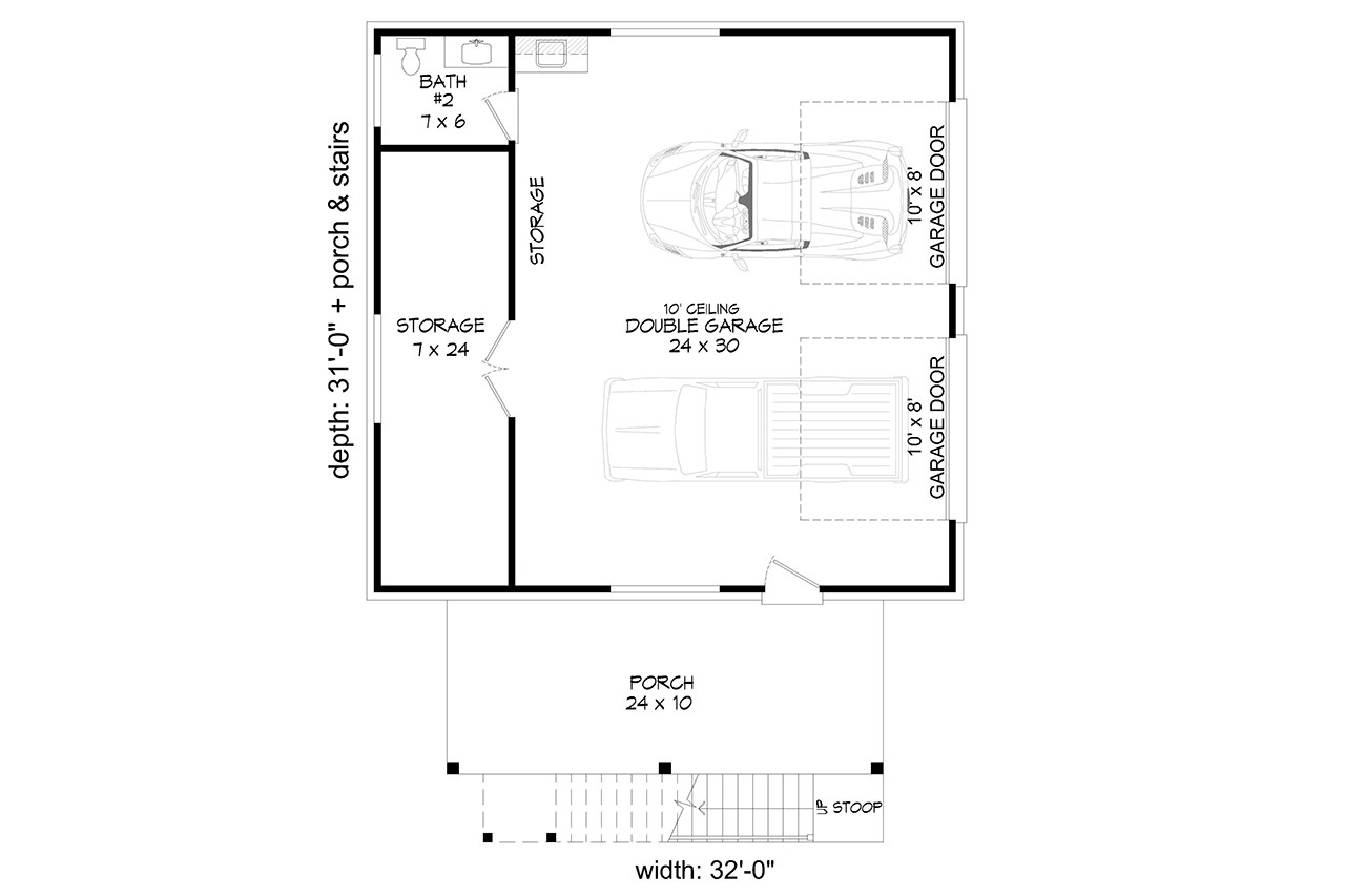 Contemporary House Plan - 37211 - 1st Floor Plan