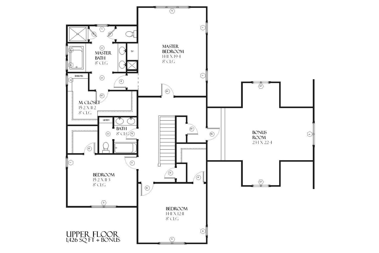 Secondary Image - Cottage House Plan - Laurel 37344 - 2nd Floor Plan