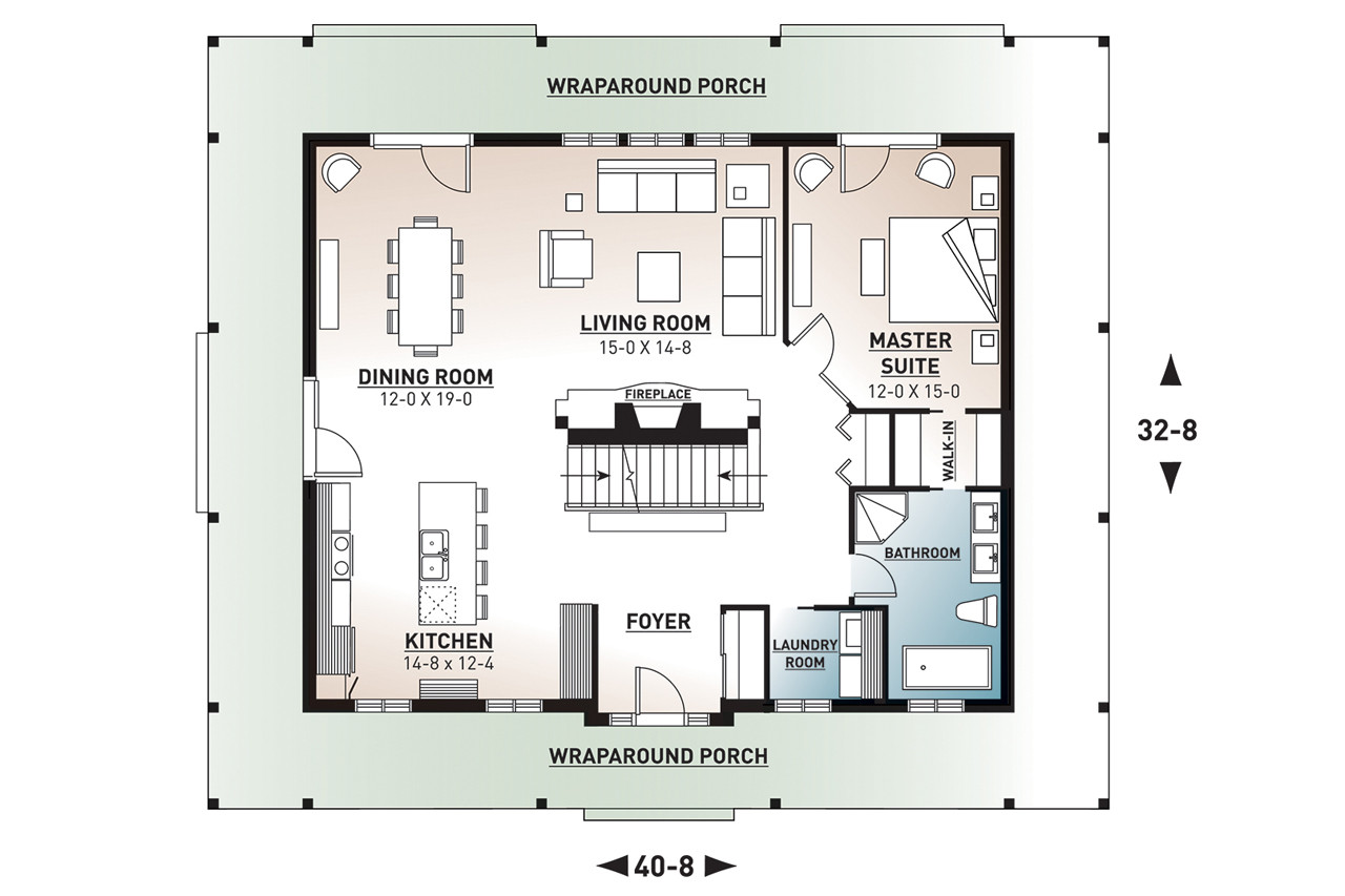 Farmhouse House Plan - 37380 - 1st Floor Plan