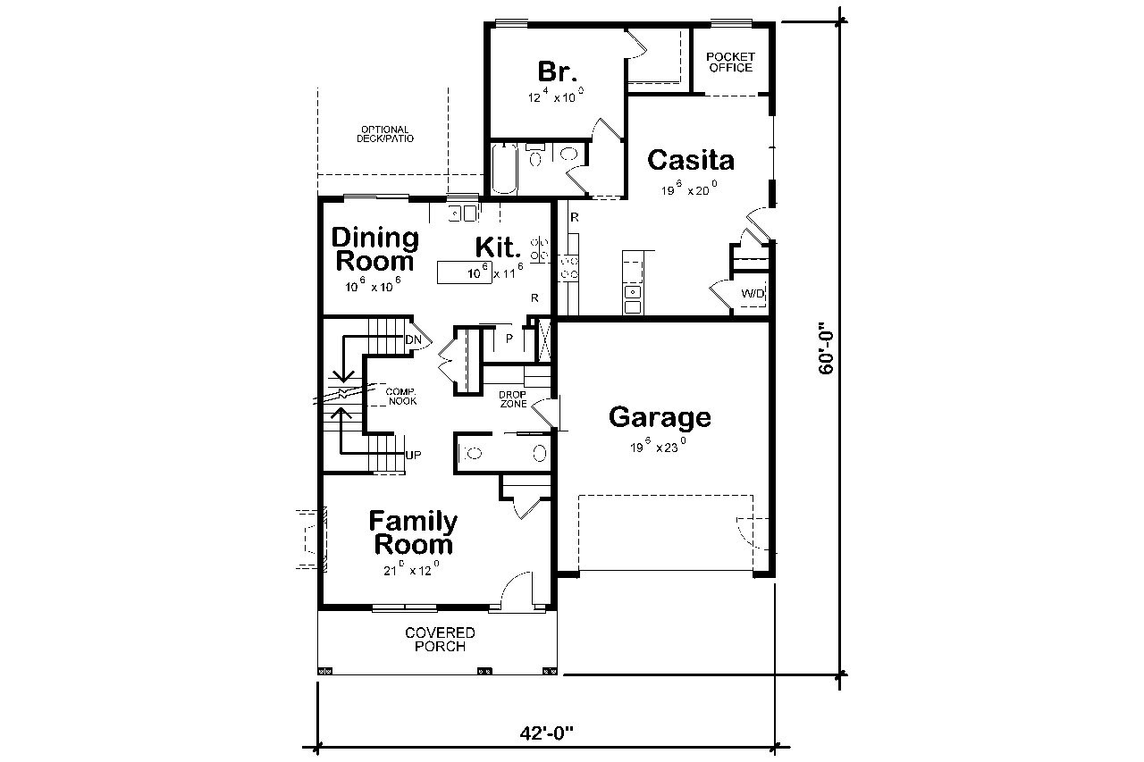 Traditional House Plan - Westerly 37777 - 1st Floor Plan