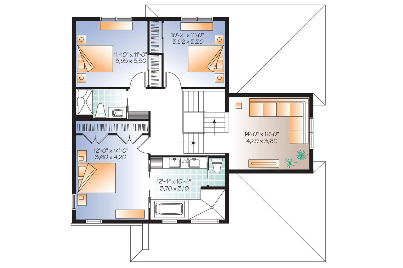 Modern House Plan - Parkview 37867 - 2nd Floor Plan