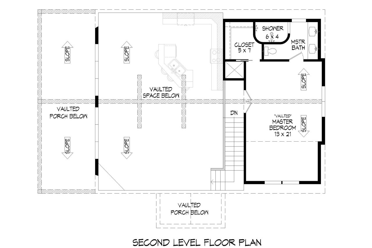 Lodge Style House Plan - Gemstone Acres 37898 - 2nd Floor Plan