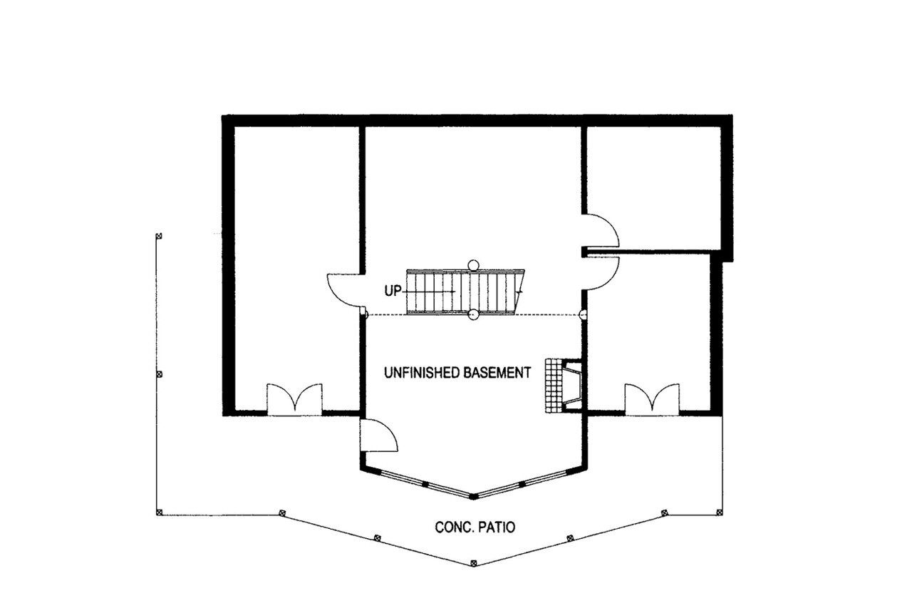 Country House Plan - 38266 - Basement Floor Plan