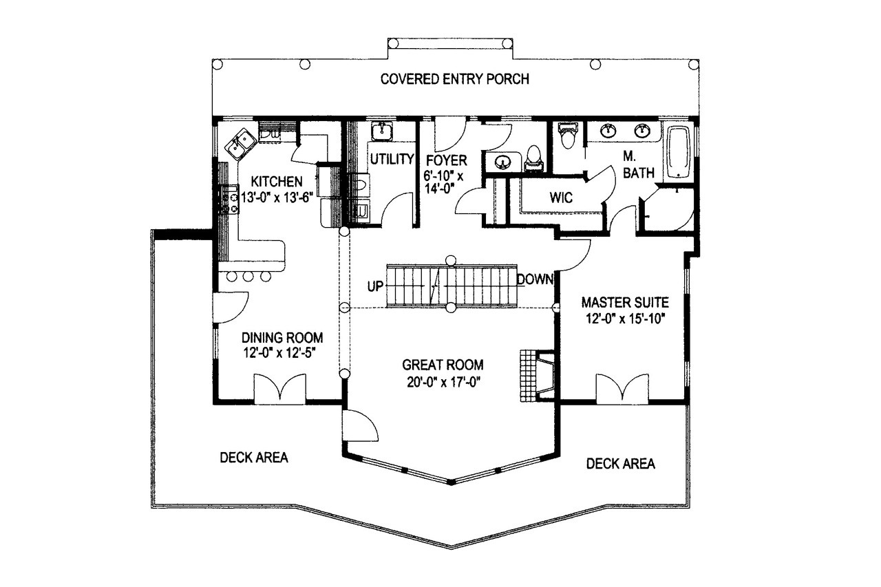 Country House Plan - 38266 - 1st Floor Plan