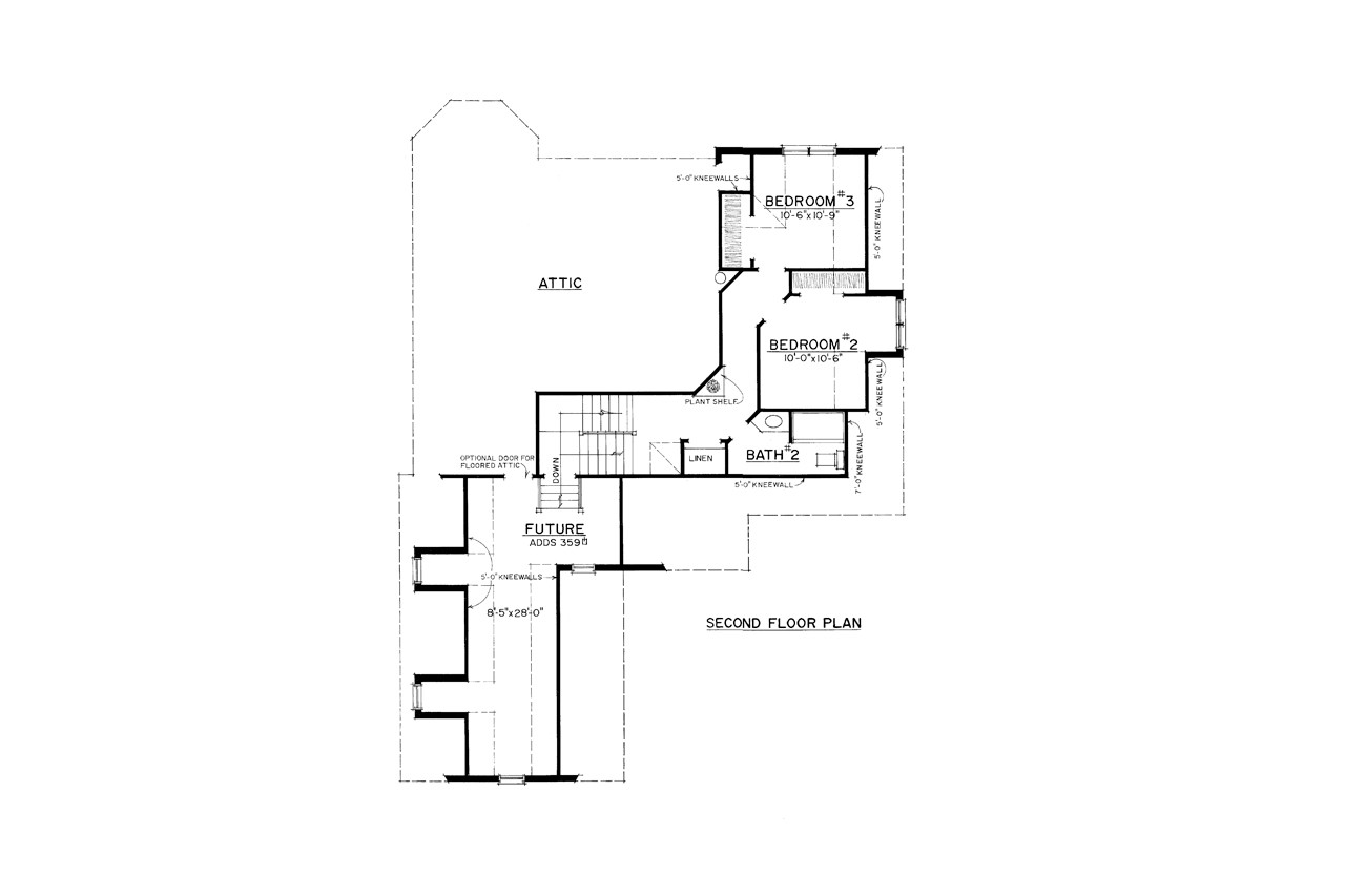 Secondary Image - Country House Plan - 38573 - 2nd Floor Plan