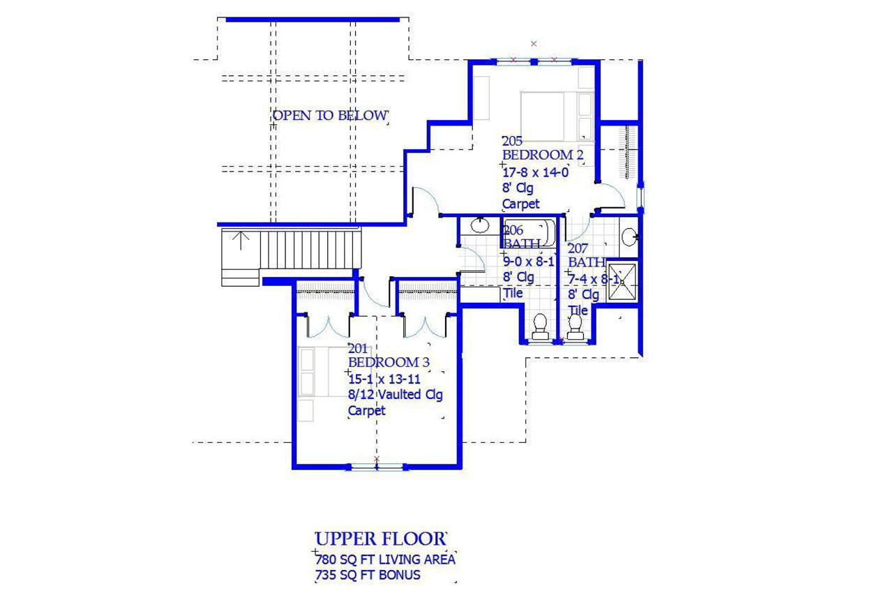 Secondary Image - Cape Cod House Plan - Thornapple 39121 - 2nd Floor Plan