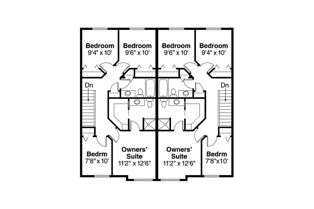 Secondary Image - Craftsman House Plan - Toliver 39251 - 2nd Floor Plan