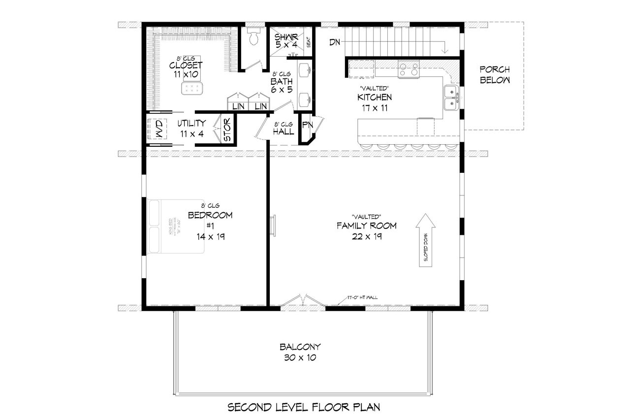 Secondary Image - Contemporary House Plan - 39438 - 2nd Floor Plan