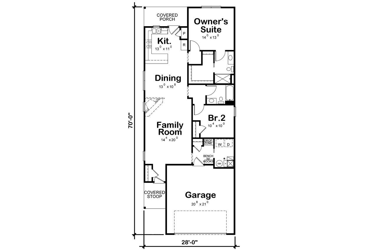 Traditional House Plan - Hillary Spring 39626 - 1st Floor Plan