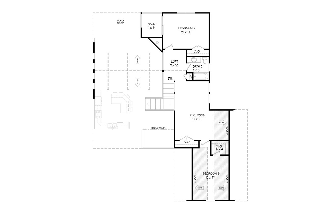 Secondary Image - Craftsman House Plan - Durango 39647 - 2nd Floor Plan