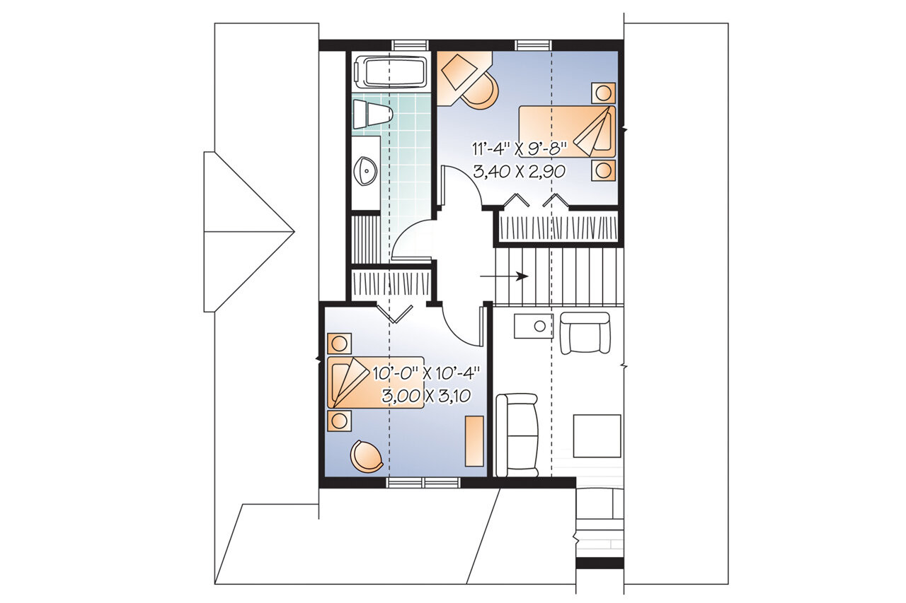 Country House Plan - Minuet 40027 - 2nd Floor Plan