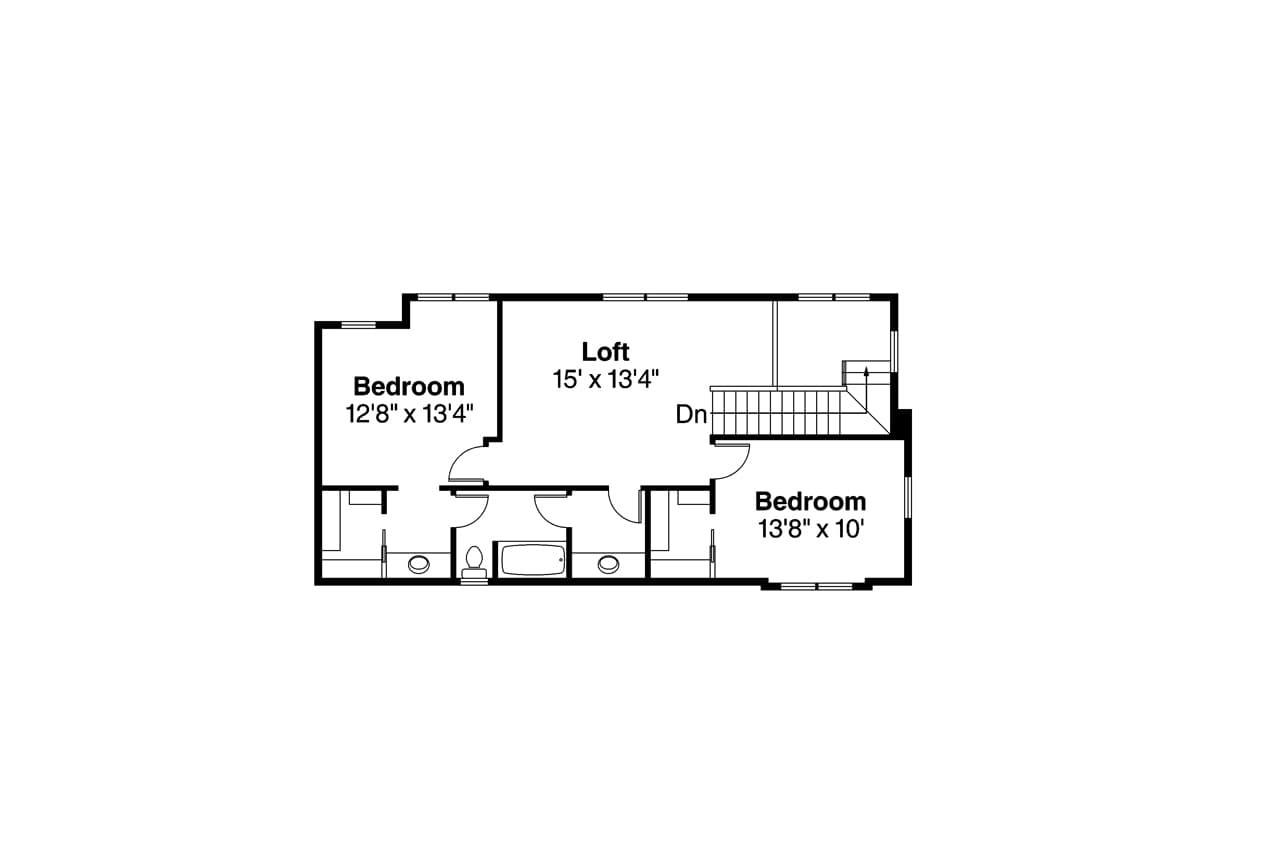 Secondary Image - Contemporary House Plan - Rock Creek 40056 - 2nd Floor Plan