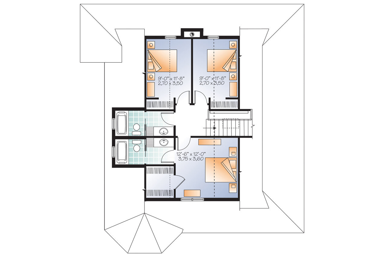 Country House Plan - Florence 2 40487 - 2nd Floor Plan