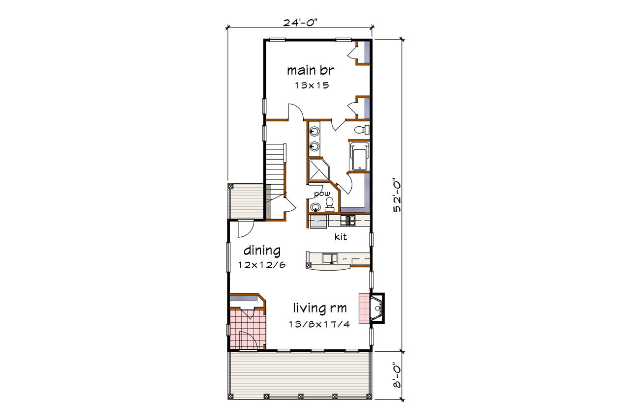 Country House Plan - 40520 - 1st Floor Plan