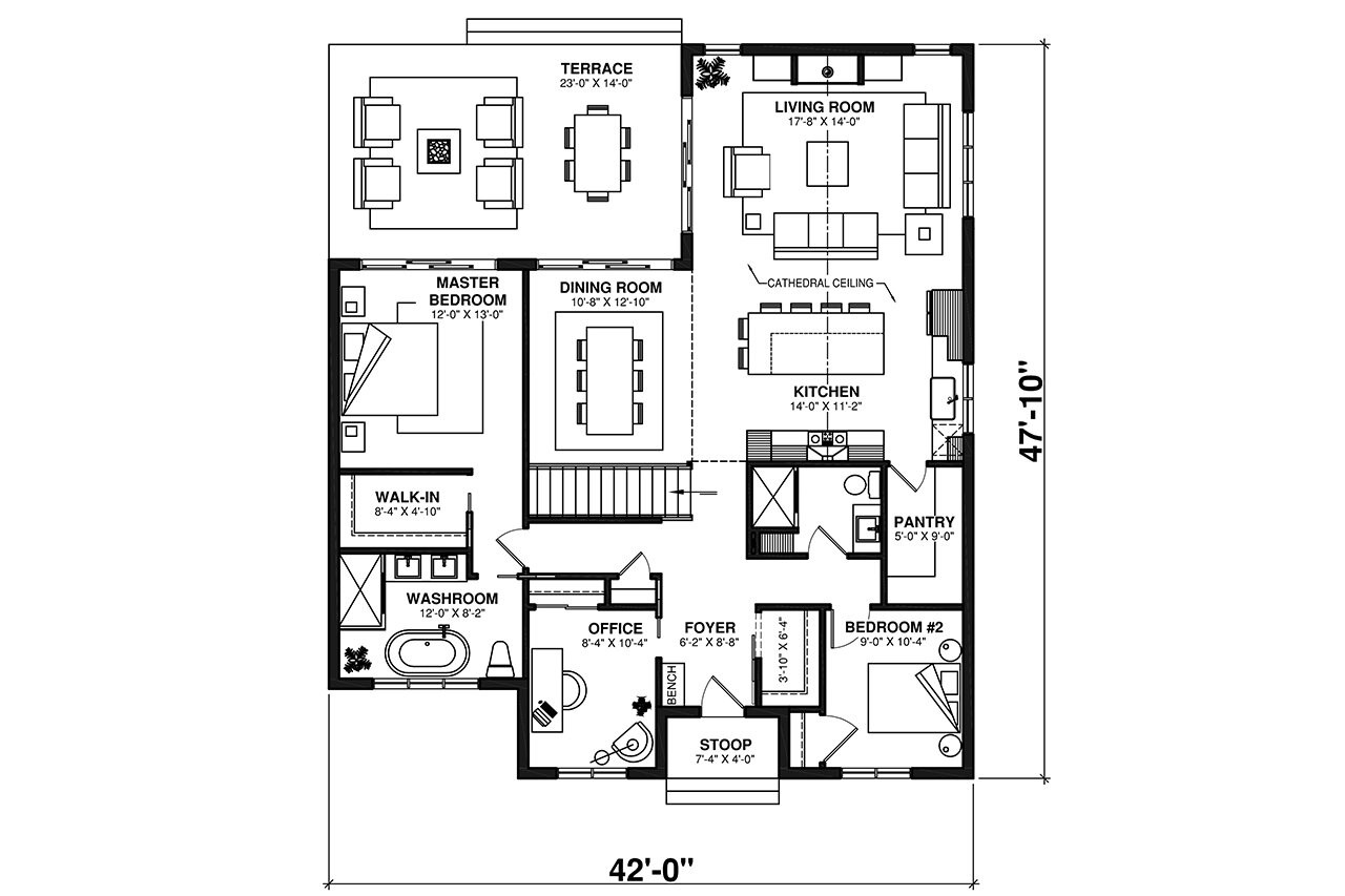 Farmhouse House Plan - Maple Way 3 40862 - 1st Floor Plan