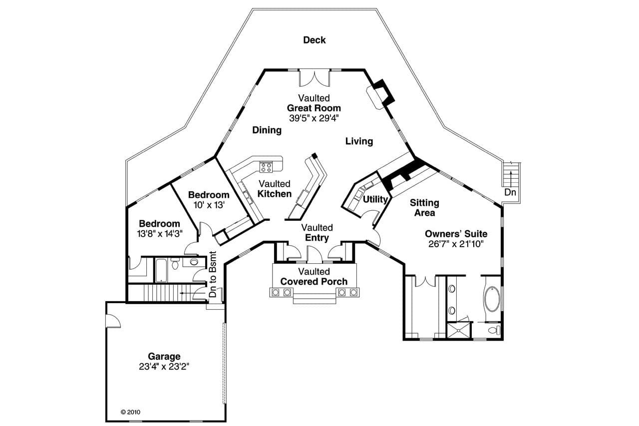 Traditional House Plan - Linfield 40938 - 1st Floor Plan