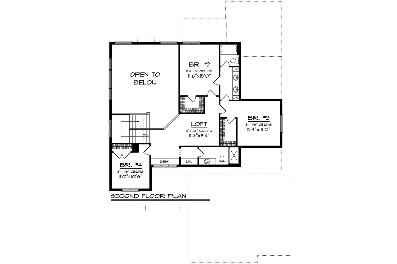 Secondary Image - Contemporary House Plan - 41249 - 2nd Floor Plan