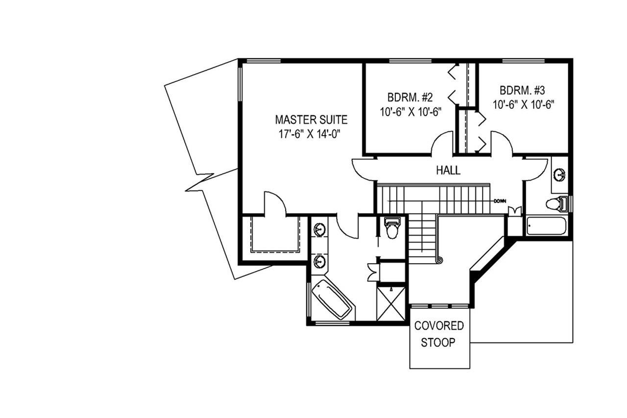 Traditional House Plan - 41447 - 2nd Floor Plan