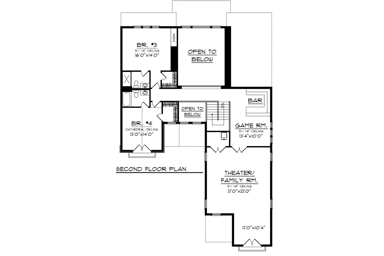 Secondary Image - Tuscan House Plan - 41535 - 2nd Floor Plan