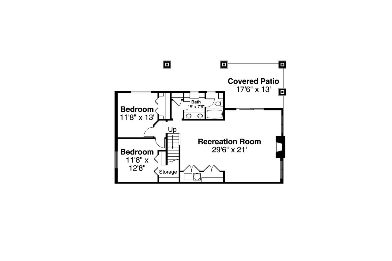 Secondary Image - Craftsman House Plan - Pine Valley 42118 - Basement Floor Plan