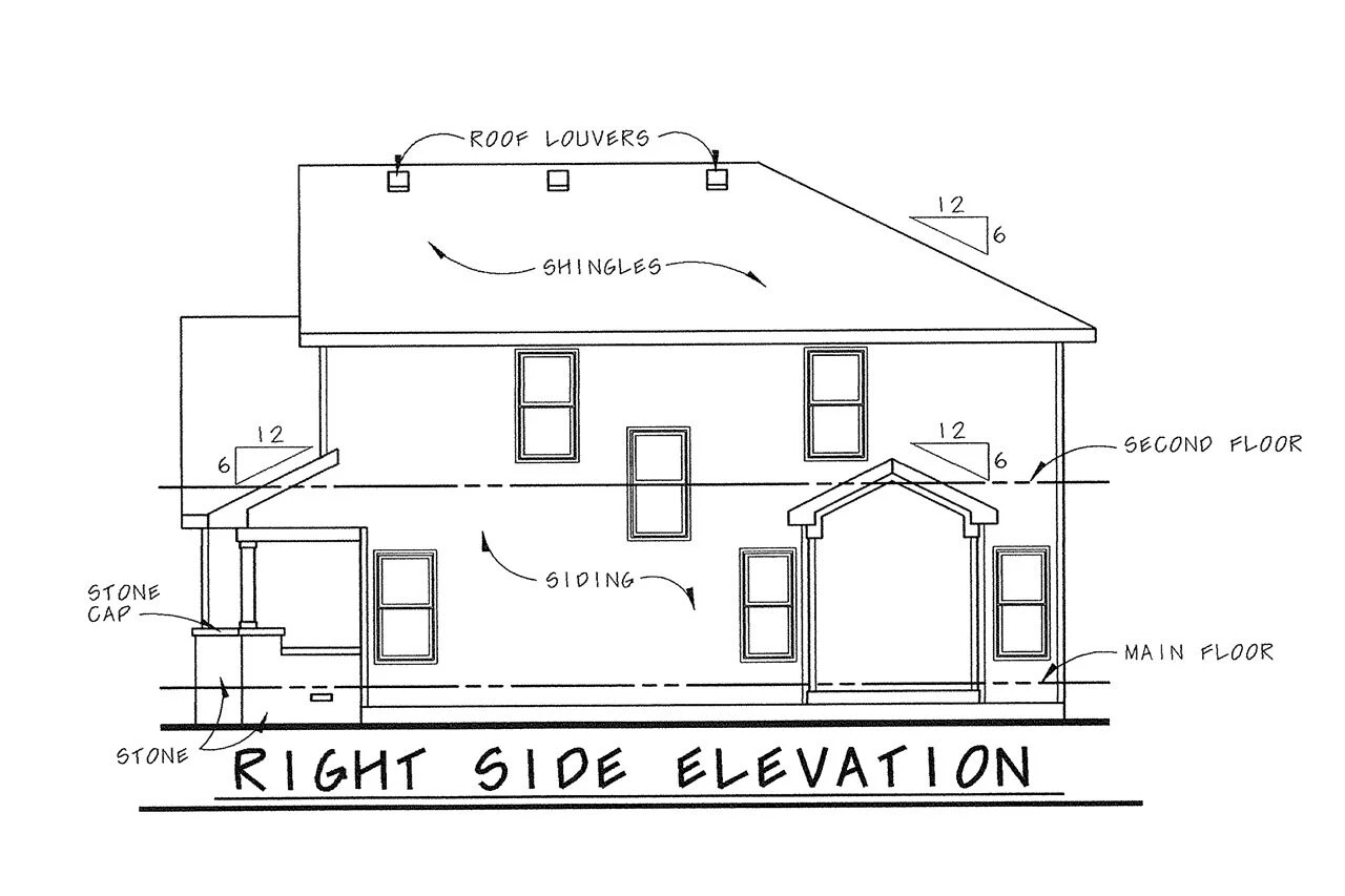 The Monona right elevation