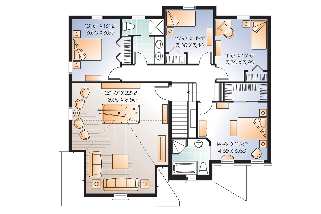 Country House Plan - Kensington 43074 - 2nd Floor Plan