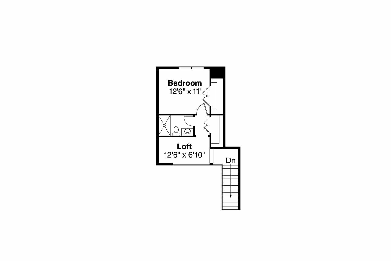 Secondary Image - Modern House Plan - Fairheart 43077 - 2nd Floor Plan