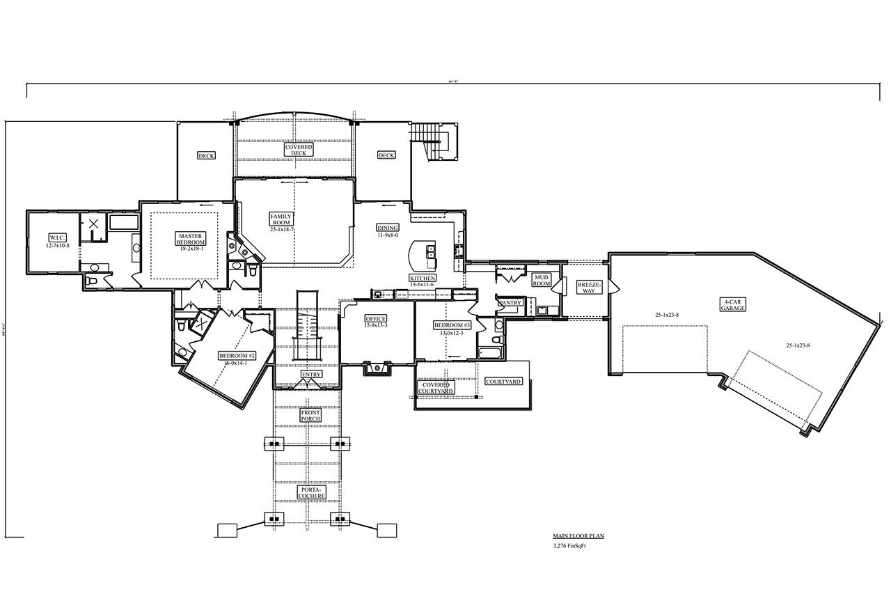 Craftsman House Plan - Bridgeport channel 43476 - 1st Floor Plan