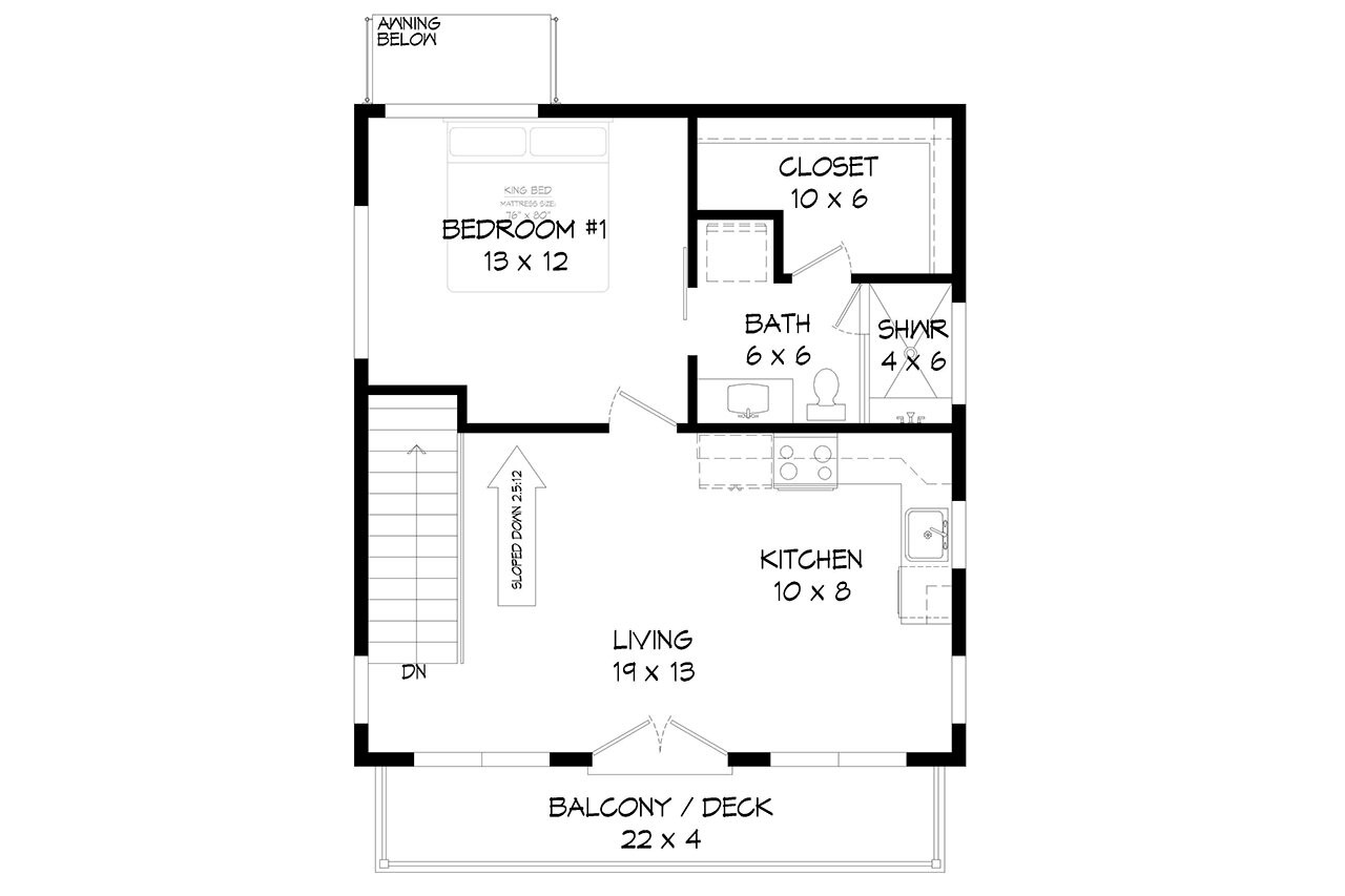Modern House Plan - Lazy River 2 43482 - 2nd Floor Plan