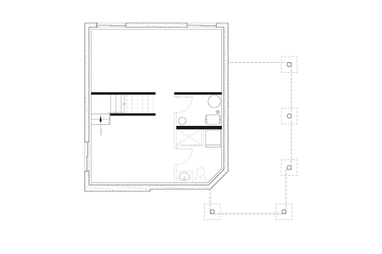 A-Frame House Plan - The Woodlette 1 43724 - Basement Floor Plan