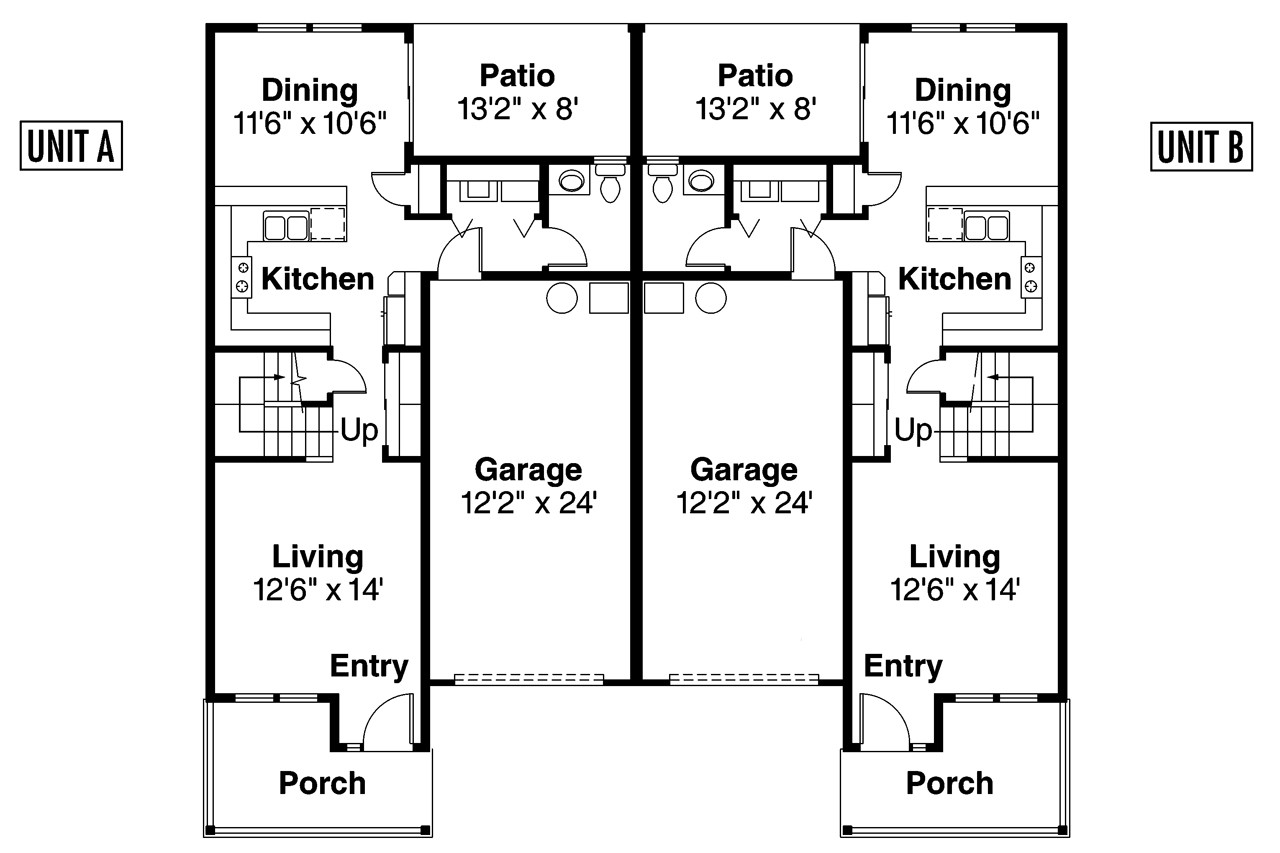 Craftsman House Plan - Cartersville 43969 - 1st Floor Plan