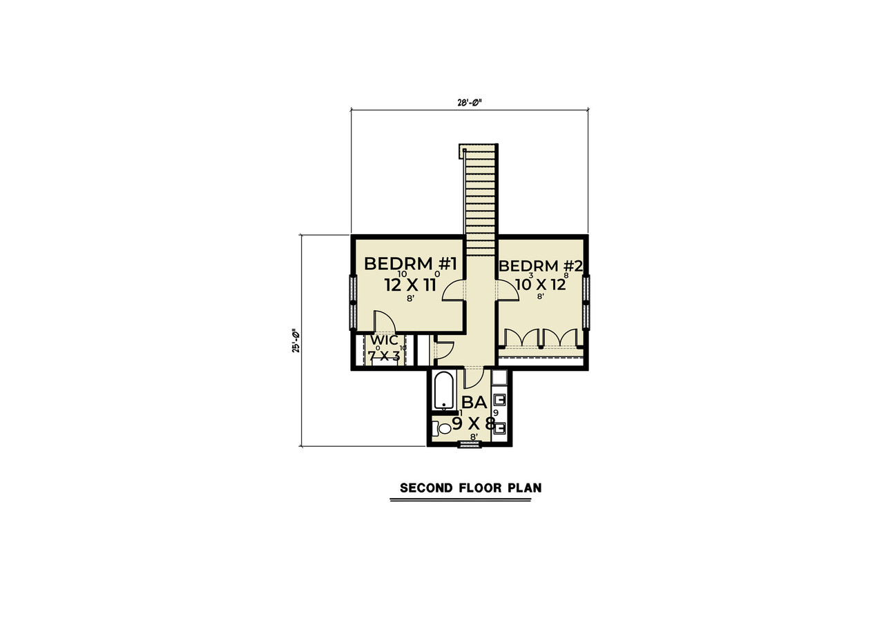 Secondary Image - Cottage House Plan - 44492 - 2nd Floor Plan