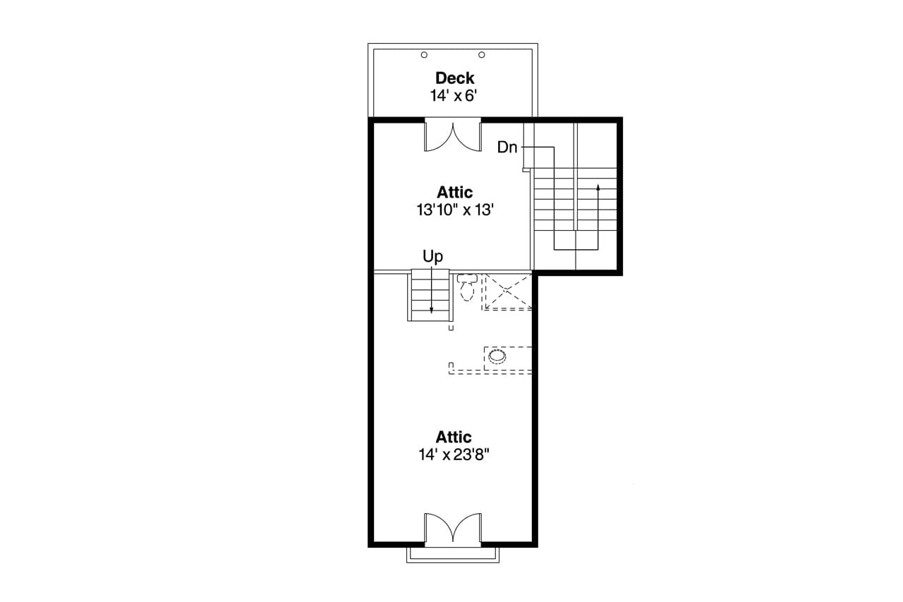 Secondary Image - European House Plan - 44504 - 2nd Floor Plan