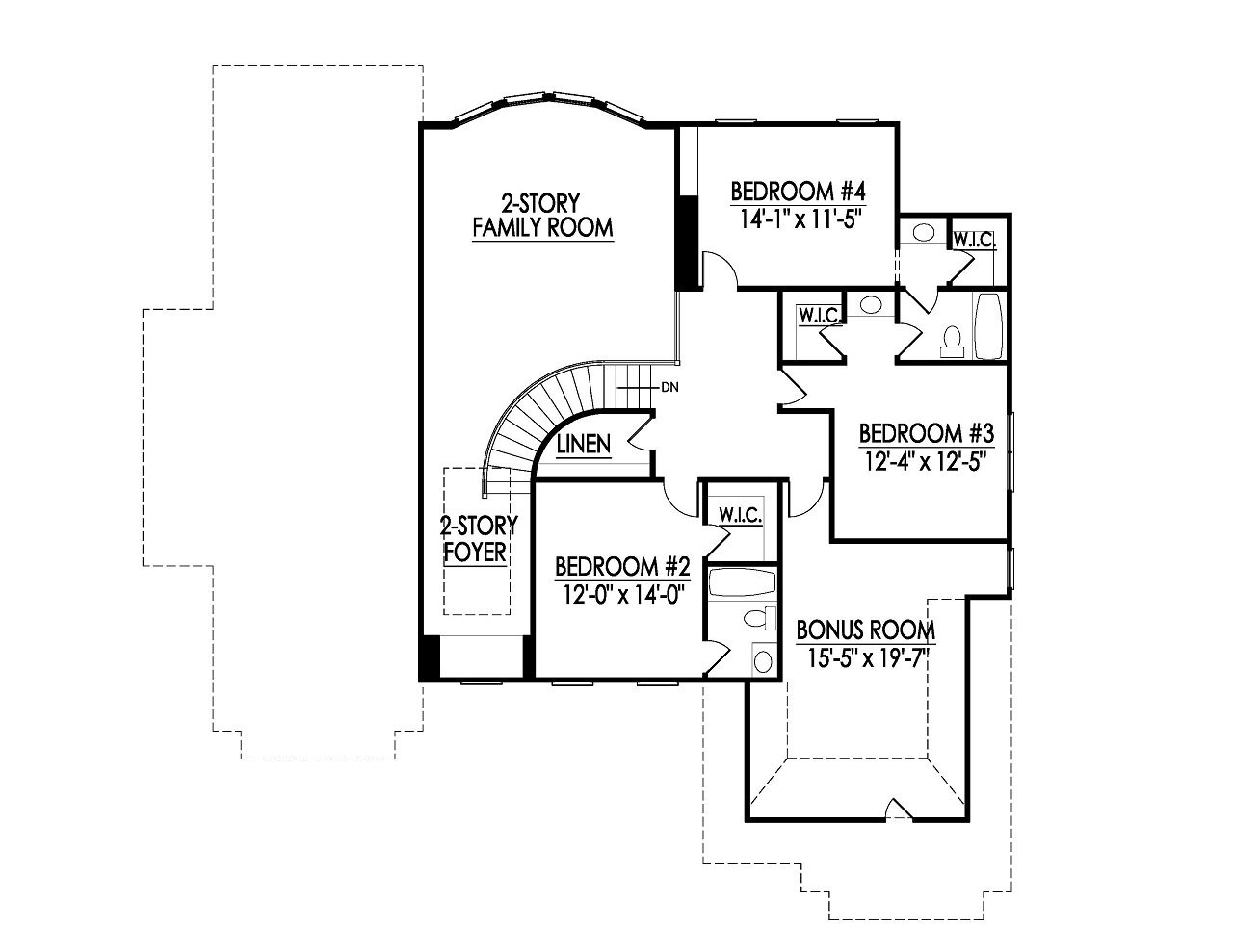 Craftsman House Plan - 44520 - 2nd Floor Plan