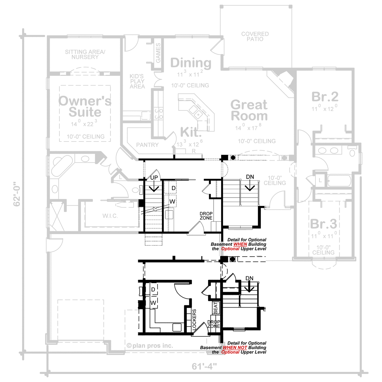 Traditional House Plan - Gonzales 44851 - Optional Floor Plan